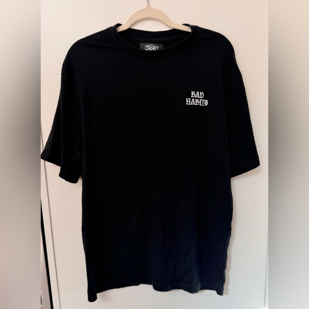 Eighty eight Men's large black cotton T-Shirt